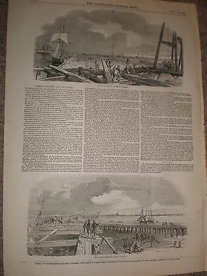 £9.99 • Buy Grimsby And Its Docks 1848 Old Prints And Article