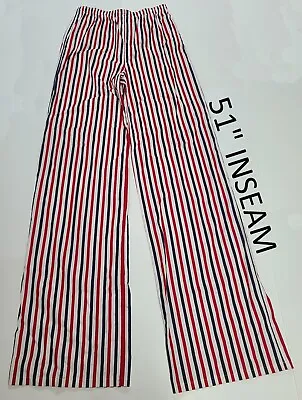 Vtg 51  Unisex Clown Parade Stilt Walker Pants Cotton Long Leg Patriotic Circus • $99.99