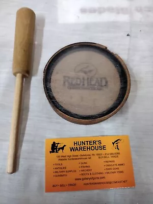 Vintage Red Head Friction Turkey Call W/ Redhead Striker • $29.99