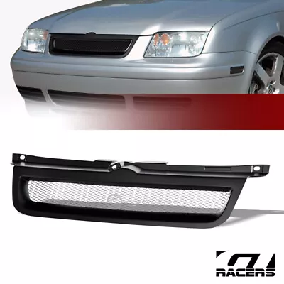 Matte Blk For 1999-2005 Jetta 4 Mk4 Aluminum Mesh Front Bumper Grill Grille ABS • $45