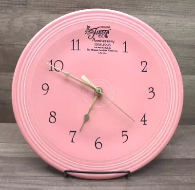 VTG Genuine Fiesta Laughlin 60th Anniversary Clock Plate Rose Pink-EUC-Tested • $60
