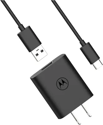 MOTOROLA 20W TURBO POWER FAST HOME CHARGER With 3 FT YPE-C USB CABLE • $12.55