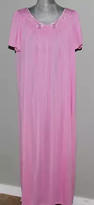 MISS ELAINE Womens M Tricot ENGLISH ROSE Long NightGown  NWT • $30