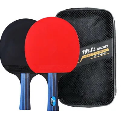 $27.96 • Buy 1 Pair 7 Ply Professional Table Tennis Ping Pong Racket Paddle Bat Balls Bag Set