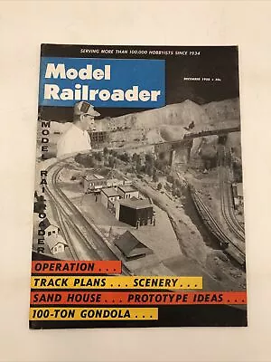 Model Railroader Magazine 1958 December Operations Track Plans Scenery Sand Hous • $14.25