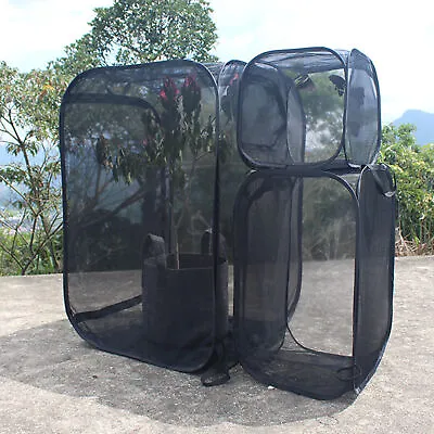 $34.12 • Buy Garden Collapsible Insect And Butterfly Habitat Mesh Cage Terrarium - Black NEW