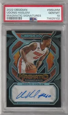 PSA 10 GEM MINT 10 - Udonis Haslem 2022 Panini Obsidian Auto Miami Heat /149 • $100