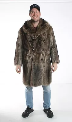 Size 2XL Great Raccoon Fur Men Coat [55] • $256.06