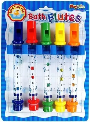 £8.54 • Buy Playwrite Bath Flutes - Children's Bath Toys, Pack Of 5 In Mixed Colours