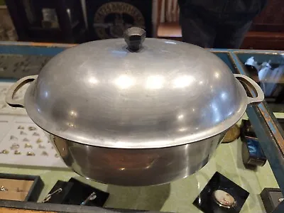 Majestic Aluminum Roaster Vintage Dutch Oven Oval Med - 15.25   Handle To Handle • $55