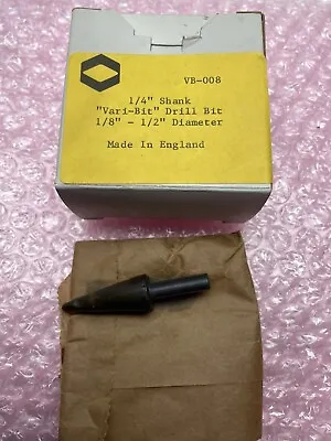 Vtg Nos Lenox? Vari-bit Vb-008 Drill Bit 1/4  Shank 1/8  - 1/2  Diameter England • $39.99