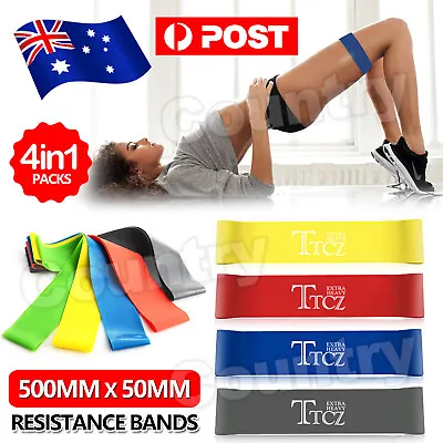 $6.45 • Buy 4PCS Resistance Bands Power Strength Exercise Fitness Gym Crossfit Yoga Workout