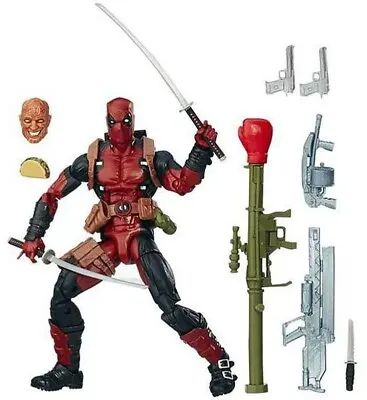 6 Marvel Legends Comic Red Deadpool W/accessories PVC Action Figure Toy No Box • £17.99