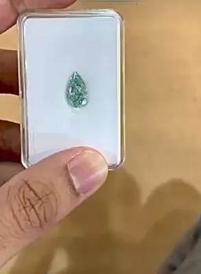 2ct Natural Diamond Pear Shape Green Colour VVS1 Clarity Loose Jewelry • $80