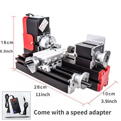 DIY Mini CNN Metalworking Metal Motorized Lathe Machine For Hobby Model Making • £175.99