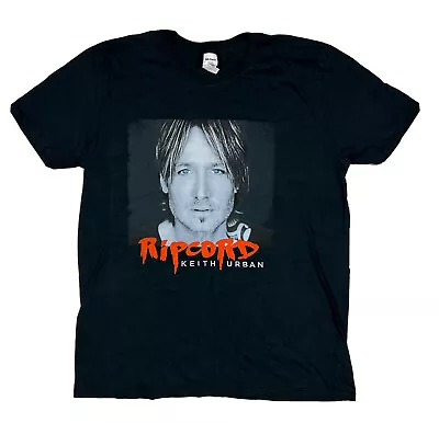 Keith Urban Riptide World Tour 2016 Men's T-Shirt Size L Black Country Music • £21.36