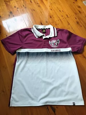 NRL Manly Sea Eagles 2004 Mens Size XL Polo Shirt NRL EUC • $29.95