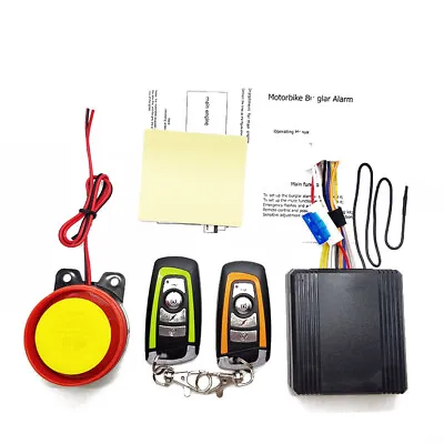 Universal Motorcycle Alarm System Scooter Anti-theft Protect Remote Control G5H4 • $18.85