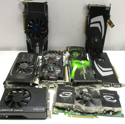 Lot Of 9 Graphics Cards Asus Geforce GTX 650 TI Radion HD 6870 AS IS NOT Tested • $49.99