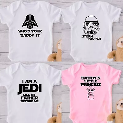 £5.99 • Buy STAR WARS Funny Babygrow Novelty Baby Shower Present Vest Newborn Gift Romper