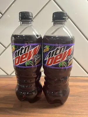 Mountain Mtn Dew Pitch Black Two 20oz Bottles Canada Import Exclusive US Ship • $29.99