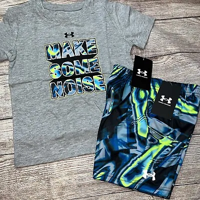 $29.99 • Buy Under Armour Toddler Boys Bright Make Some Noise Outfit Set NEW