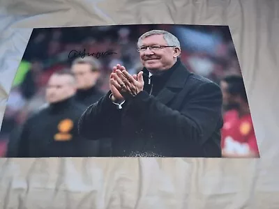 Sir Alex Ferguson Man Utd Hand Signed 12 X 8 Photo Manchester United Manager 1 • £99.99