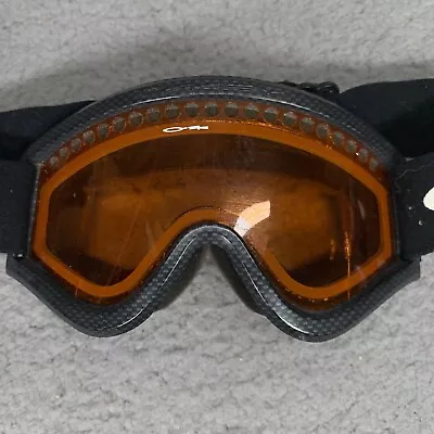 VINTAGE Oakley Ski Snowboard Goggles Orange Lens Cracked • $25.88