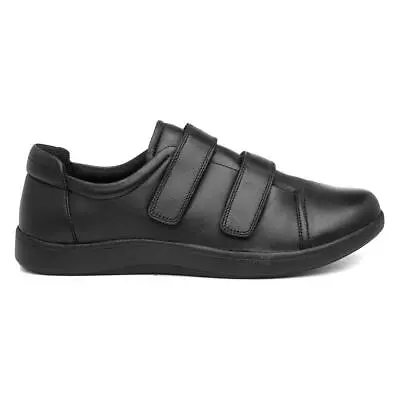 Comfy Steps Womens Shoes Black Easy Fasten Leather Elina SIZE • £29.99