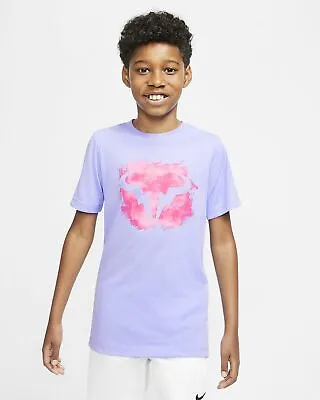 Rafa Nadal NikeCourt Dri-FIT Older Kids' Tennis T-Shirt Size L 147 To 158cm • £16