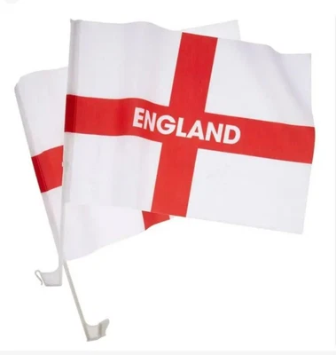 £22.99 • Buy 12 X England Car Flags For Car Window World Cup 2022- St Georges Car Flag