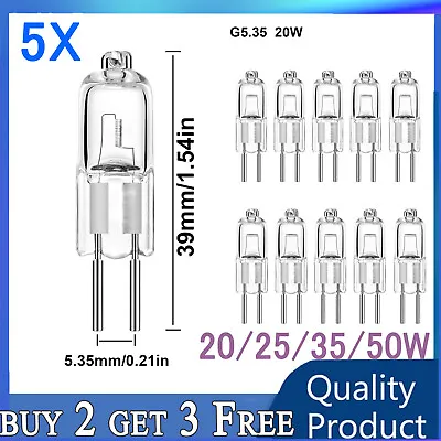 5X 20W 25W 35W 50W Halogen Bulbs Capsule Light Replacement Lamp Bulb 2Pin 12V • £3.04