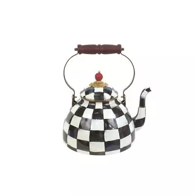 MacKenzie-Childs Courtly Check Enamel Tea Kettle - 3 Quart • $165