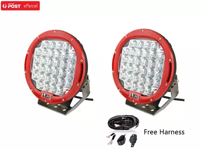 2PCS 9inch LED Driving Lights OSRAM Spot Red Round Offroad Truck SUV Headlight • $104.99