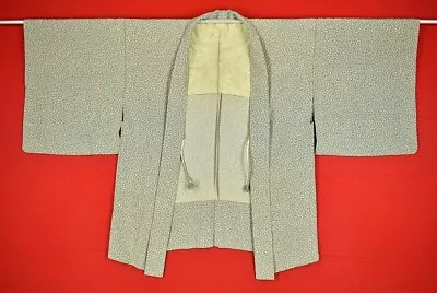 Vintage Japanese Kimono Silk Antique BORO HAORI Kusakizome Dyed/BB739/435 • £39.60