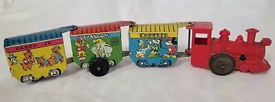 Vintage Mar Disneyland Express Tin Litho Toy Train Locomotive Disney Characters • $29.99