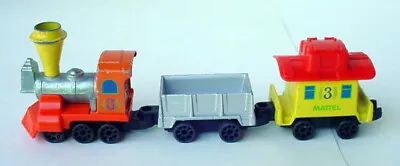 Vintage 1980 Mattel My First Wheels Die Cast Train Railroad Cars Engine Caboose  • $22