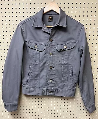 Vintage Lee Jacket Mens Medium/Small Trucker Jacket Gray USA Rider • $71.99