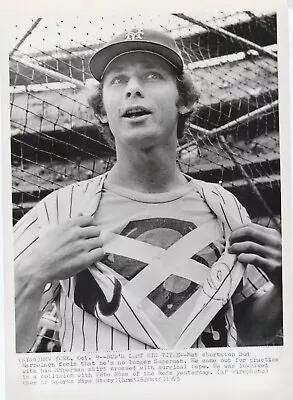 73 NLCS Bud Harrelson NY Mets  SUPERMAN  Fight W/ ROSE ORIGINAL 8x10 Wire Photo • $50