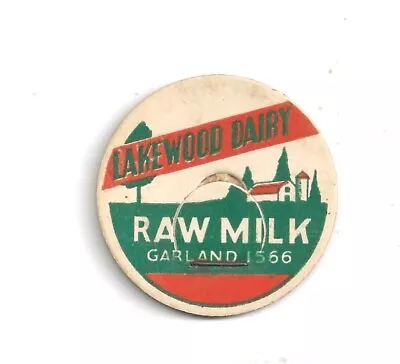  Lakewood Dairy  Lakewood Washington Milk Bottle Cap. • $3