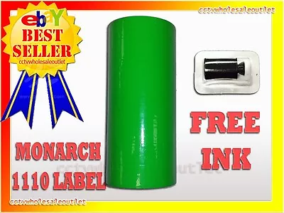 Fluorescent Green Label For Monarch 1110 Pricing Gun 1 Sleeve=16rolls • $23.70