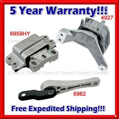 N015 Fits 2012-14 Volkswagen Passat 2.5L/18-19 2.0L Motor & Trans Mount Set 3pc • $117.15