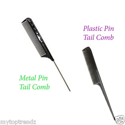 Fine Spaced Teeth Tail Comb For Sectioning Parting Lifting Rat Tail Hair Comb  • £3.95