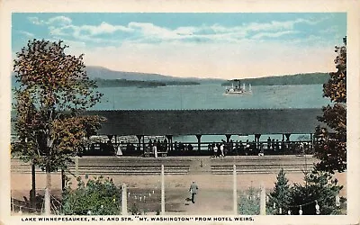 1921 New Hampshire Postcard: Streamer & Mt. Washington Lake Winnepesaukee Nh • $4.99