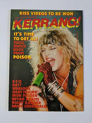 Kerrang Magazine Issue 144 Poison Ratt Warlock Iron Maiden Night Ranger • £6.99