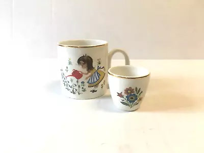 Vintage Arklow China Ironstone Ireland Children's Nursery Rhymes Girl Mug/EggCup • $45