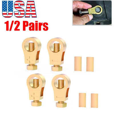 2/4Pcs Cable Clamp Battery Connection Clip Car Battery Pure Copper Terminal Wire • $10.18