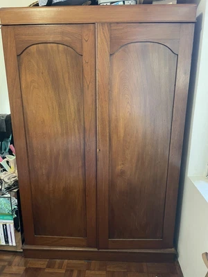 $25 • Buy French Colonial Wooden Wardrobe / Hanging Space And Drawers 