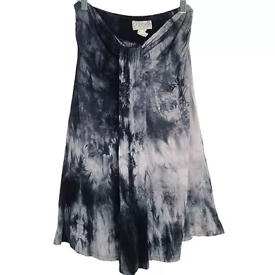 J Valdi Cover Up Wrap Skirt  Womens M Medium Black White Tie Dye 27  L • $10.99