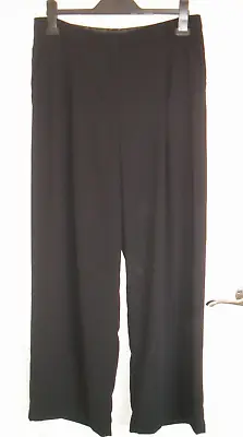 Black Pallazo Wide Leg Dress Trousers - Size 12 • £4.99